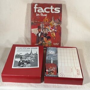 Facts in Five board game from 1967, part of the 3M Bookshelf series Complete